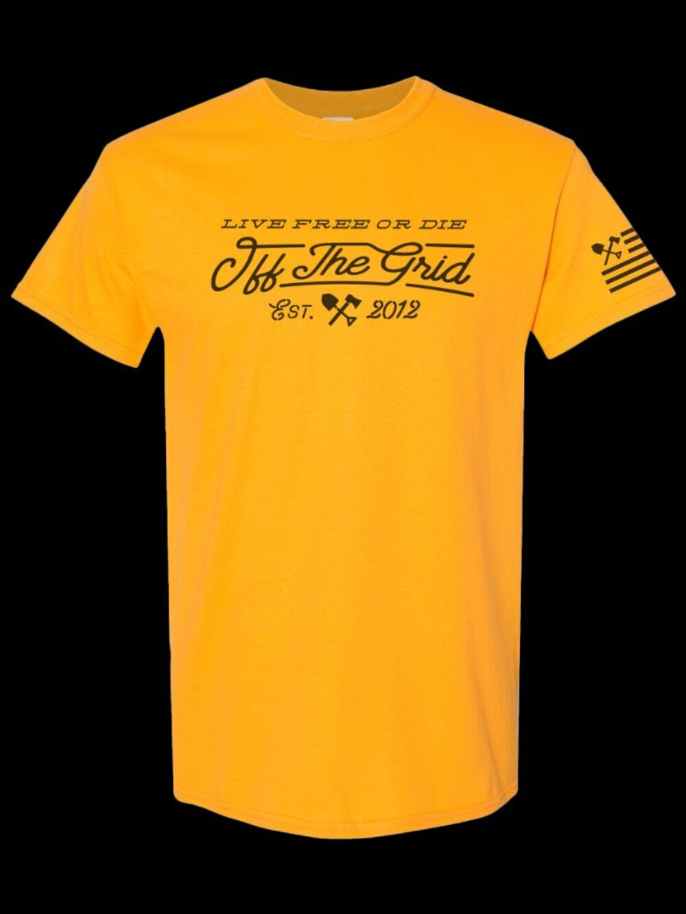 Off The Grid Surplus A Train Tee Shirt - Gold